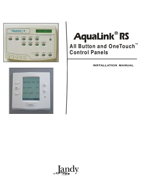 jandy aqualink rs manual